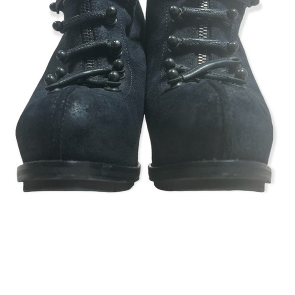 Rag & Bone Black suede lace up high heel platform mallory boots size 8 - Picture 10 of 17